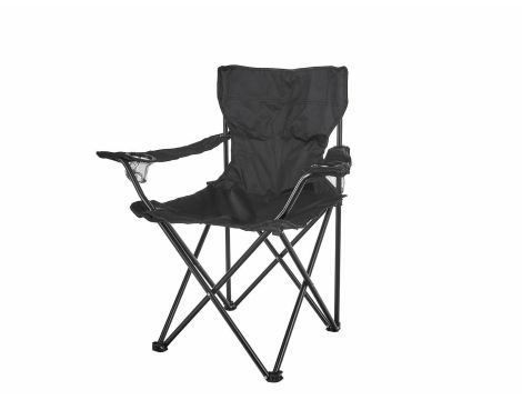 KRZESŁO SKŁADANE TURYSTYCZNE CZARNE + POKROWIEC