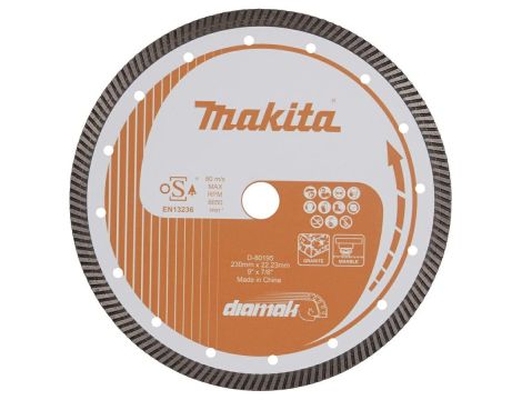 MAKITA TARCZA DIAMENTOWA 230x22,23mm SEGMENT (SUCHO/MOKRO) BETON, KAMIEŃ