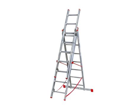 KASTOM DRABINA ALUMINIOWA  3x 13 STOPNI 150KG VHR - 2