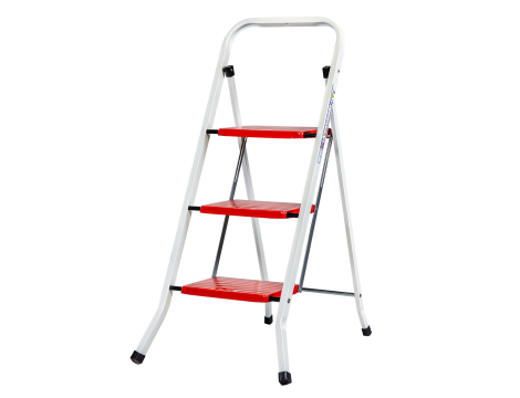 KASTOM DRABINA STALOWA 3 STOPNIE 150KG SZEROKOSTOPNIOWA