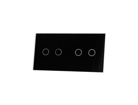 Livolo CZARNY PANEL SZKLANY 2+2 7022-62