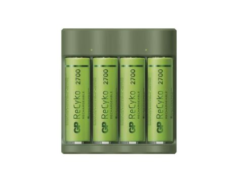 Ładowarka akumulatorów Everyday B421 4 sloty + 4 x akumulator AA REC 2700 + USB / 1604842110