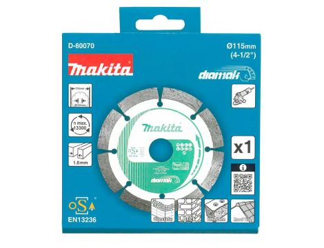 MAKITA TARCZA DIAMENTOWA 115x22,23mm SEGMENT (NA SUCHO) BETON, CEGŁA, MARMUR - 2
