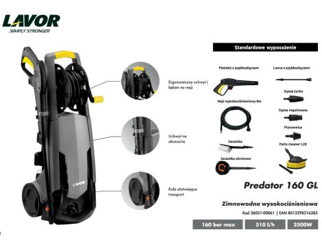 LAVOR MYJKA PREDATOR 160/2500W/160BAR + PATIO - 2