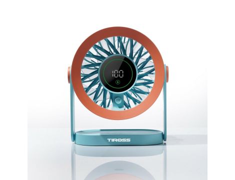 TIROSS WENTYLATOR AKUMULATOROWY Z WYŚWIETLACZEM LED