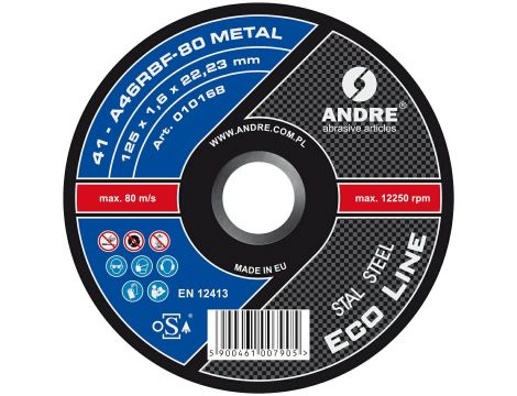 ANDRE TARCZA DO METALU 125 x 1,6mm METAL ECO LINE