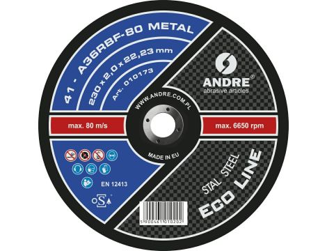 ANDRE TARCZA DO METALU 125 x 1,6mm METAL ECO LINE