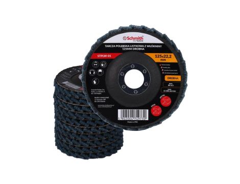 Tarcza polerska listkowa drobna 125mm filc lamelka z włókniny Schmith