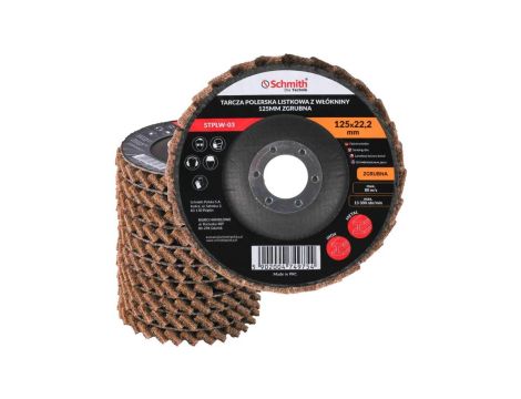 Tarcza polerska listkowa zgrubna 125mm filc lamelka z włókniny Schmith