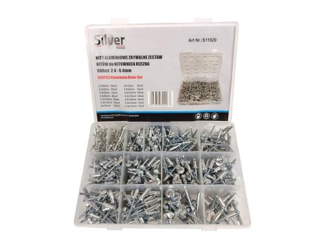 NITY ZRYWALNE 2,4 - 6,4mm  500szt  /SILVER