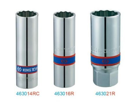 KING TONY NASADKA DO ŚWIEC 1/2" 14mm x 70mm 12-kąt. WKŁADKA GUMOWA