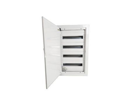 Rozdzielnica podtynkowa metalowa 72 modułowa 4x18 415x735x130 RAL9003 IP30 MP72/4/18