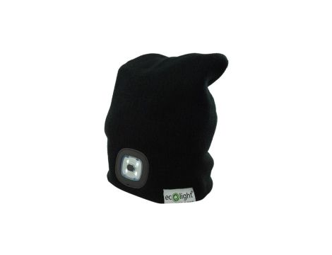 Czapka z latarką LED Czarna 1W 6500K
