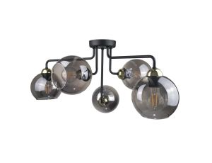 Lampa sufitowa nowoczesna 5xE27 COSMO BLACK/GOLD