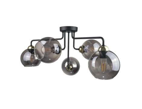 Lampa sufitowa nowoczesna 5xE27 COSMO BLACK/GOLD