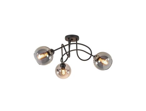 Lampa sufitowa czarna nowoczesna RING E27 max.60W