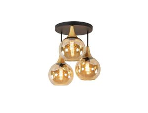 Lampa sufitowa nowoczesna 3xE27 CALLISTO BLACK/GOLD
