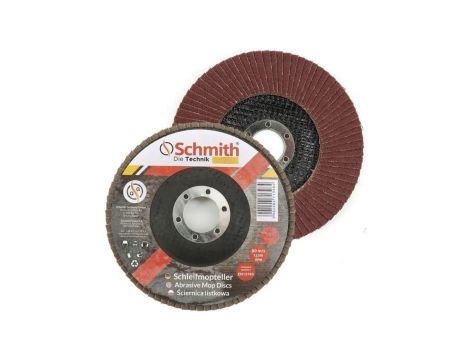 Tarcza ścierna prosta ściernica listkowa 125mm P80 lamelki Schmith