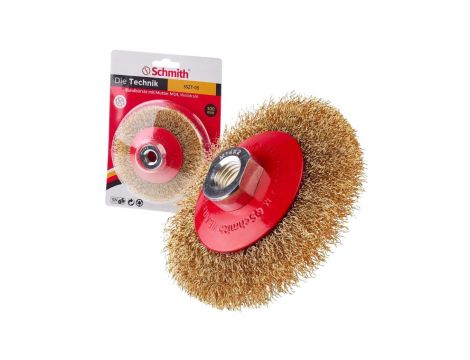 Szczotka druciana tarczowa boczna M14 100mm Schmith