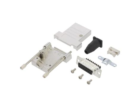 DTSL-RGLJST-15FSSC D-Sub żeńskie proste zacisk śrubowy na przewód 11,5mm PIN 15