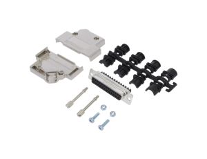 D45PKM-25FSSC D-Sub żeńskie kątowe 45 zacisk śrubowy na przewód PIN 25