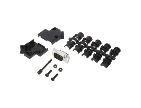 D45PKP-09MSSC Zacisk śrubowy na przewód D-Sub PIN 9 męskie kątowe 45