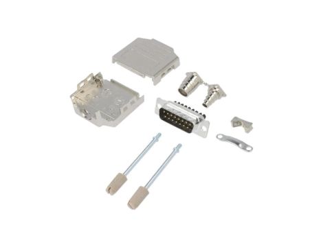 DPPKM-15MSSC D-Sub męskie proste zacisk śrubowy na przewód 11,5mm PIN 15