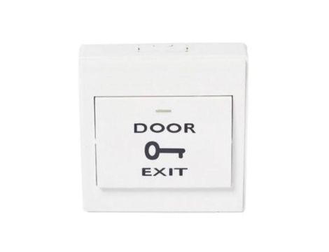 Plastikowy przycisk wyjścia NO/NC, powierzchniowy, piktogram