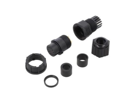 CD-10BFFA-LL7001 Złącze okrągłe wtyk rozmiar C żeński 10PIN 5A IP67 49,6mm