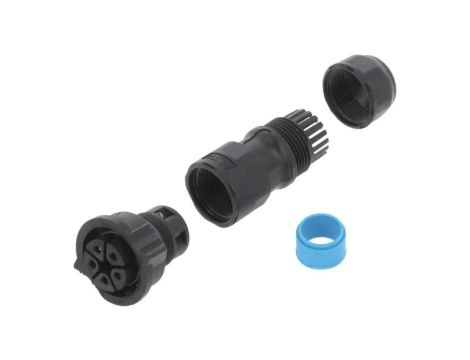 DC-05BFFB-QL8LPP Złącze okrągłe wtyk na przewód 5PIN żeński ze stykami IP68