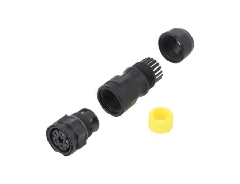 DC-05BMFB-QL8MPP Złącze okrągłe wtyk na przewód 5PIN żeński ze stykami IP68