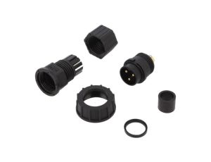 DC-03BFMB-SL7001 Złącze okrągłe wtyk rozmiar D męski 3PIN złocony 20A IP67