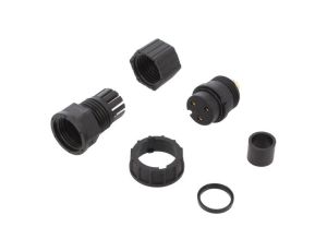 DC-03BFFB-LL7001 Złącze okrągłe wtyk rozmiar D żeński 3PIN złocony 20A IP67