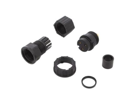 DC-03BFFB-LL7001 Złącze okrągłe wtyk rozmiar D żeński 3PIN złocony 20A IP67