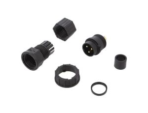 DC-03BFMB-LL7001 Złącze okrągłe wtyk rozmiar D męski 3PIN złocony 20A IP67