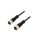 M12A08FL12AFLSBA05 Kabel do czujników/automatyki 8PIN M12-M12 0,5m wtyk wtyk