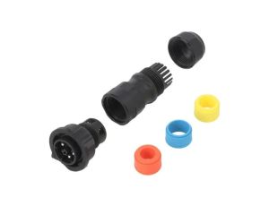 DC-05BFMB-QL8APP Złącze okrągłe wtyk na przewód 5PIN męski ze stykami X-Lok