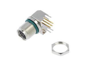 M8AS-05PFFR-SF8001 Złącze M8 żeński 5PIN kątowe 90 na PCB gniazdo 1,5A IP68