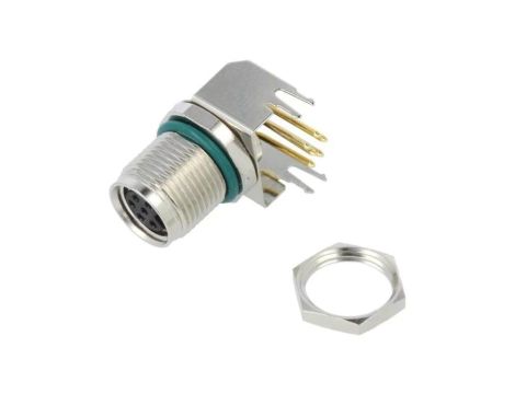 M8AS-06PFFR-SF8001 Złącze M8 żeński 6PIN kątowe 90 na PCB gniazdo 1,5A IP68