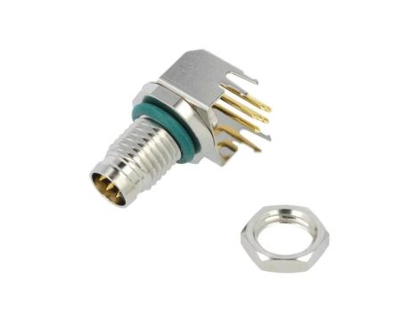 M8AS-06PMMR-SF8001 Złącze M8 męski 6PIN kątowe 90 na PCB gniazdo 1,5A IP68