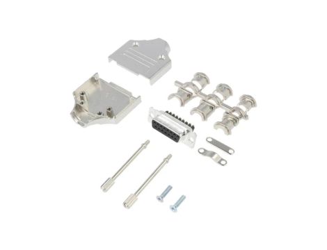 MHDM-15FSSC D-Sub żeńskie proste zacisk śrubowy na przewód 13mm PIN 15