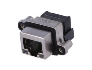 MRJ-5381-M1 Gniazdo RJ45 z diodą LED UL94V-0 IP67 na panel THT M3