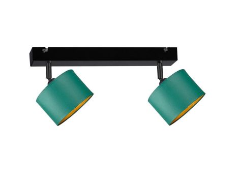 Spot nowoczesny abażur 2xE27 FLOW GREEN