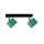 Spot nowoczesny abażur 2xE27 FLOW GREEN