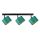 Spot nowoczesny abażur 3xE27 FLOW GREEN