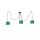 Lampa wisząca nowoczesna abażur 3xE27 FLOW GREEN LONG