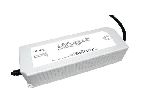 Zasilacz do taśm LED line PRIME 200-24 wodoszczelny IP67 24V 200W 5 lat gwar.