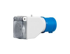 Adapter kempingowy wtyk 16A 3p przemysłowy, gniazdo tablicowe 230V IP44