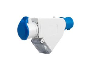 Adapter kempingowy wtyk 16A 3p przemysłowy, gniazdo 16A 3P przemysłowe, gniazdo tablicowe 230V IP44