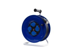 Przedłużacz na bębnie metalowym GRANDE-320 4x230V IP44 3x2,5 (OW) /35m/ z termikiem i kontrolką